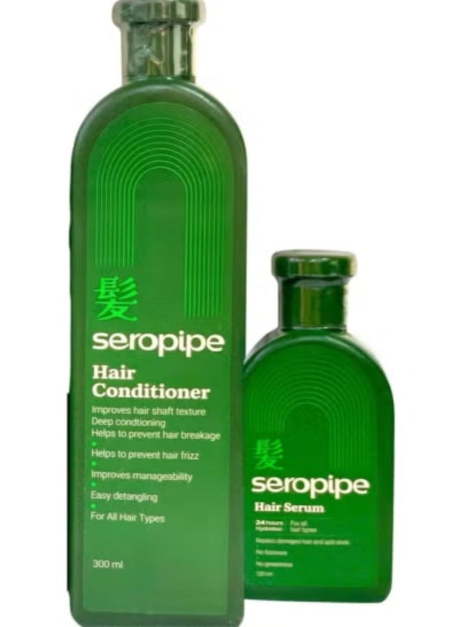 Seropipe Hair Conditione 300 ML + Seropipe Hair Serum 120 Ml